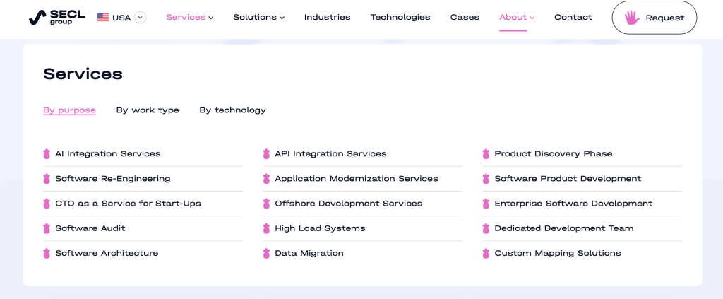 Classification of services